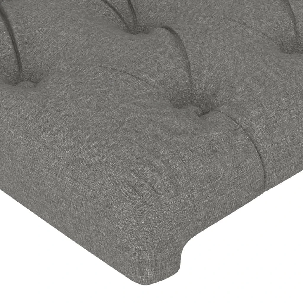 Galvūgalis su LED, tamsiai pilkas, 103x16x78/88cm, audinys