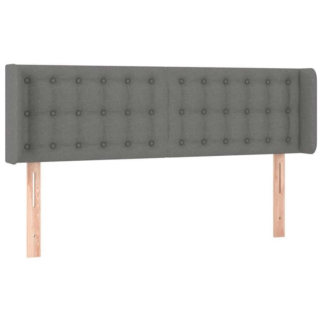 Galvūgalis su LED, tamsiai pilkas, 147x16x78/88cm, audinys