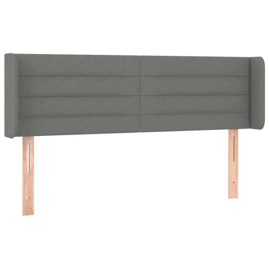Galvūgalis su LED, tamsiai pilkas, 147x16x78/88cm, audinys