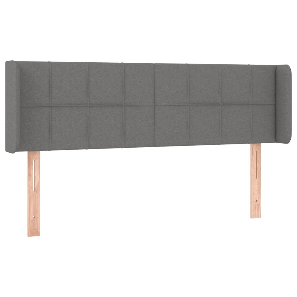 Galvūgalis su LED, tamsiai pilkas, 147x16x78/88cm, audinys