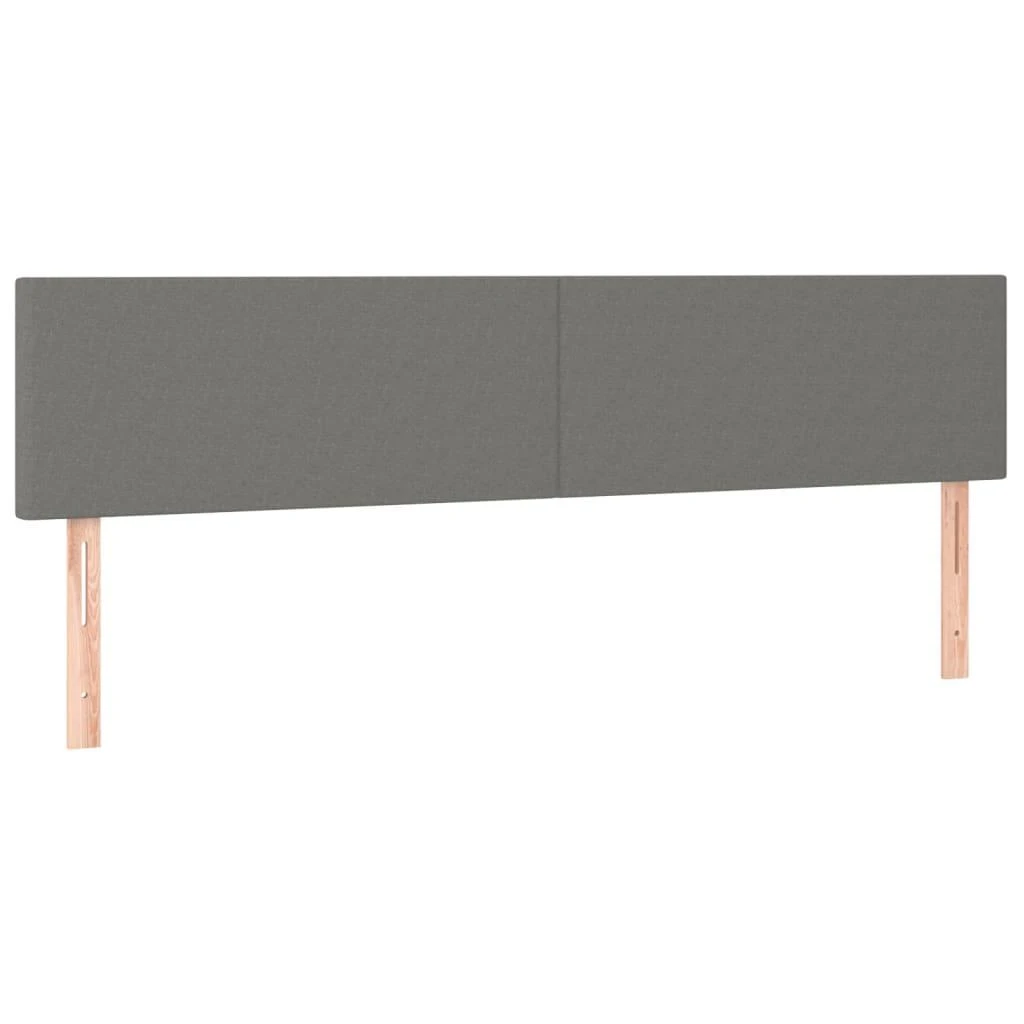 Galvūgalis su LED, tamsiai pilkas, 180x5x78/88cm, audinys