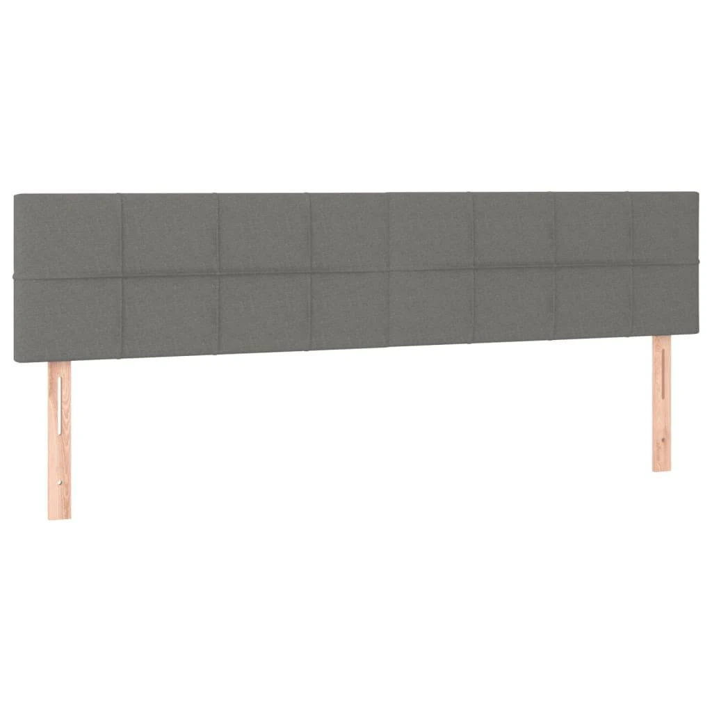 Galvūgalis su LED, tamsiai pilkas, 180x5x78/88cm, audinys