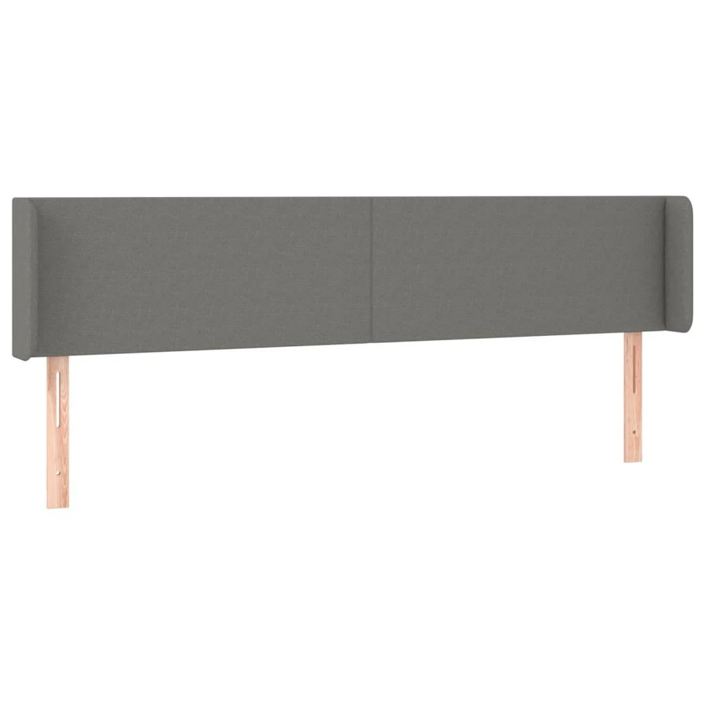 Galvūgalis su LED, tamsiai pilkas, 203x16x78/88cm, audinys