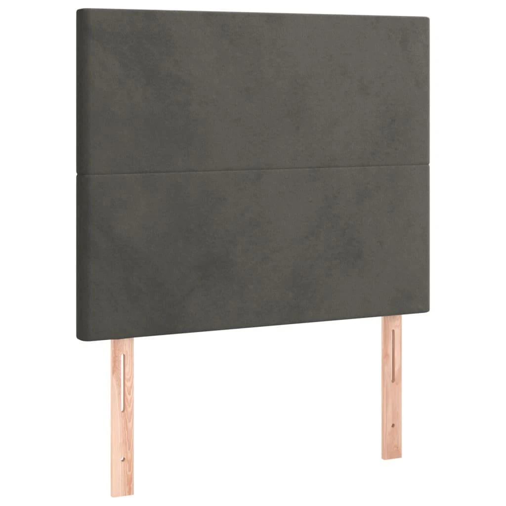 Galvūgalis su LED, tamsiai pilkas, 80x5x118/128cm, aksomas