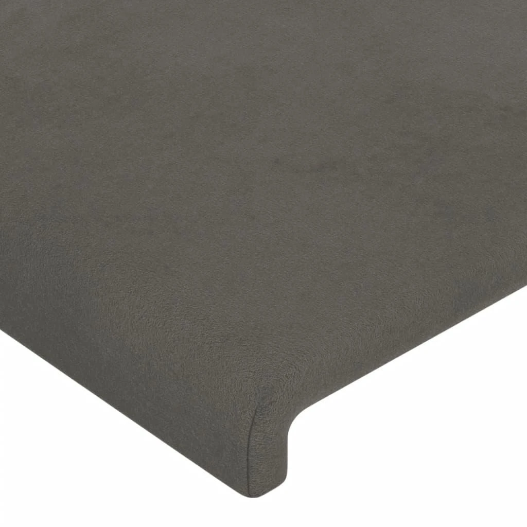 Galvūgalis su LED, tamsiai pilkas, 80x5x118/128cm, aksomas