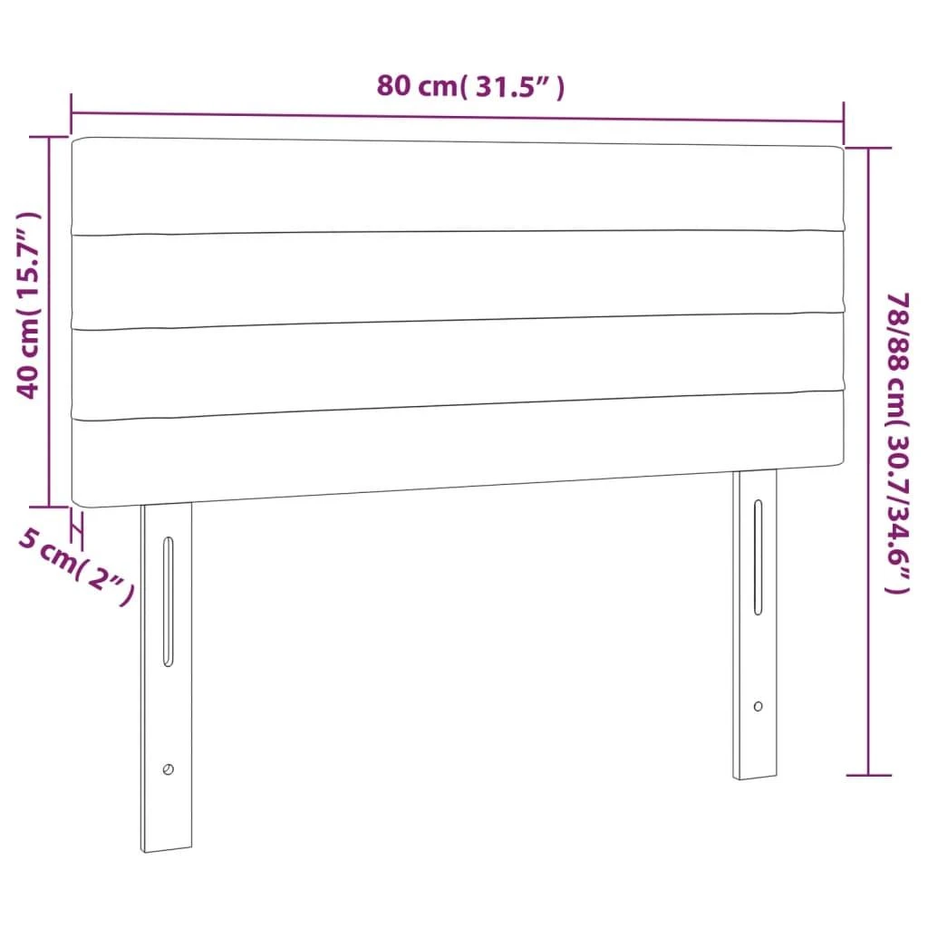 Galvūgalis su LED, tamsiai pilkas, 80x5x78/88cm, audinys