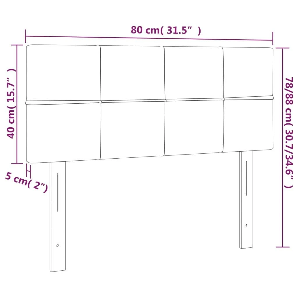 Galvūgalis su LED, tamsiai pilkas, 80x5x78/88cm, audinys