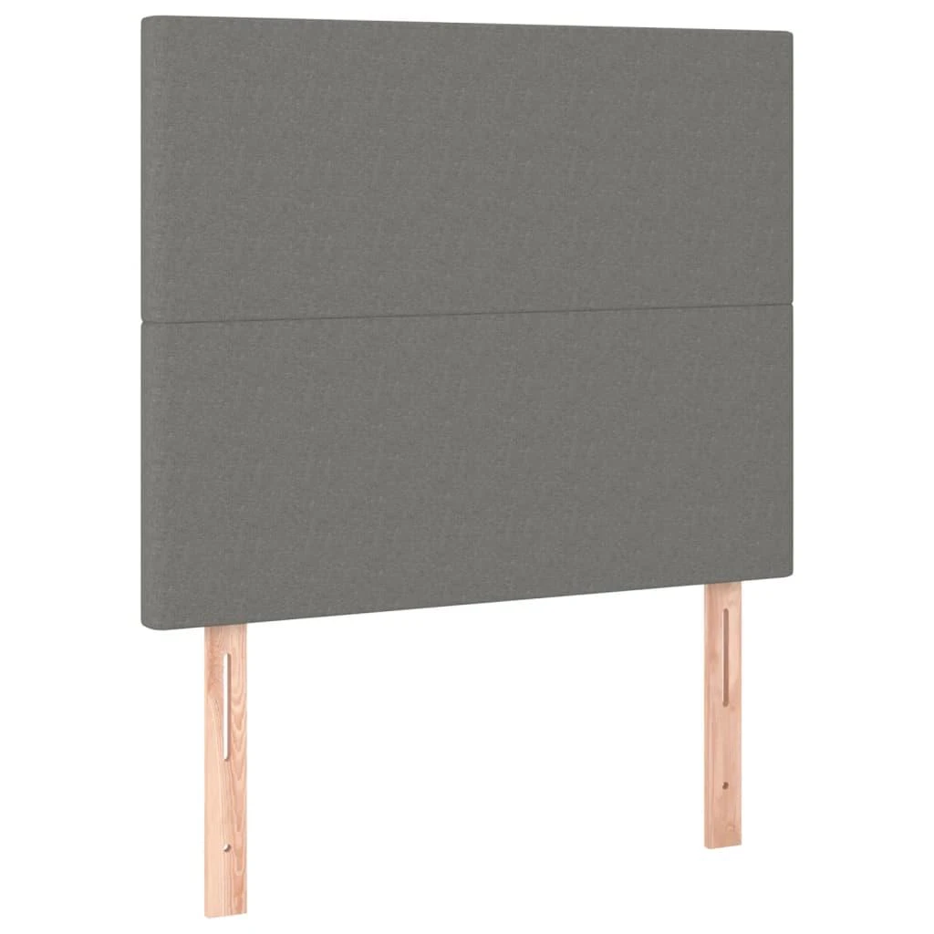 Galvūgalis su LED, tamsiai pilkas, 90x5x118/128cm, audinys