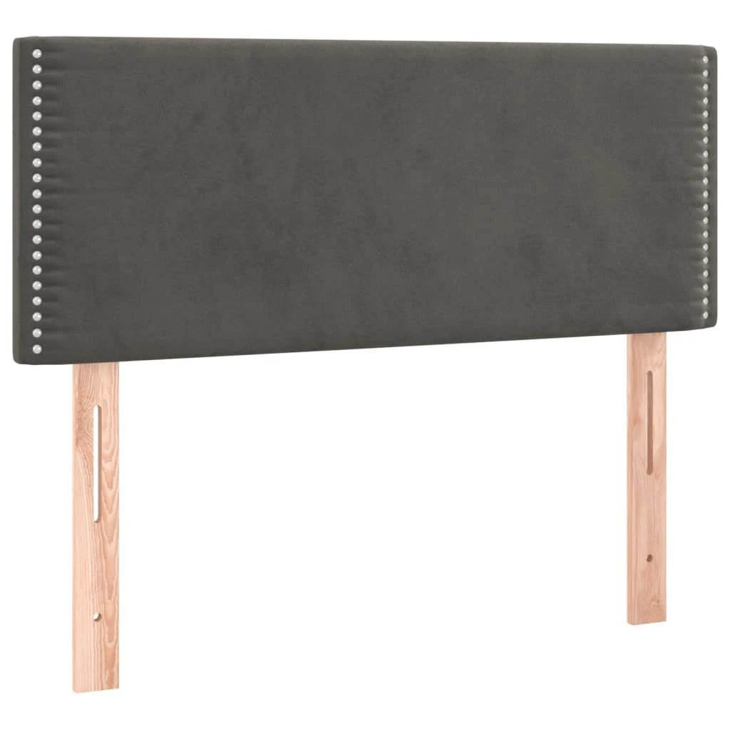 Galvūgalis su LED, tamsiai pilkas, 90x5x78/88cm,aksomas