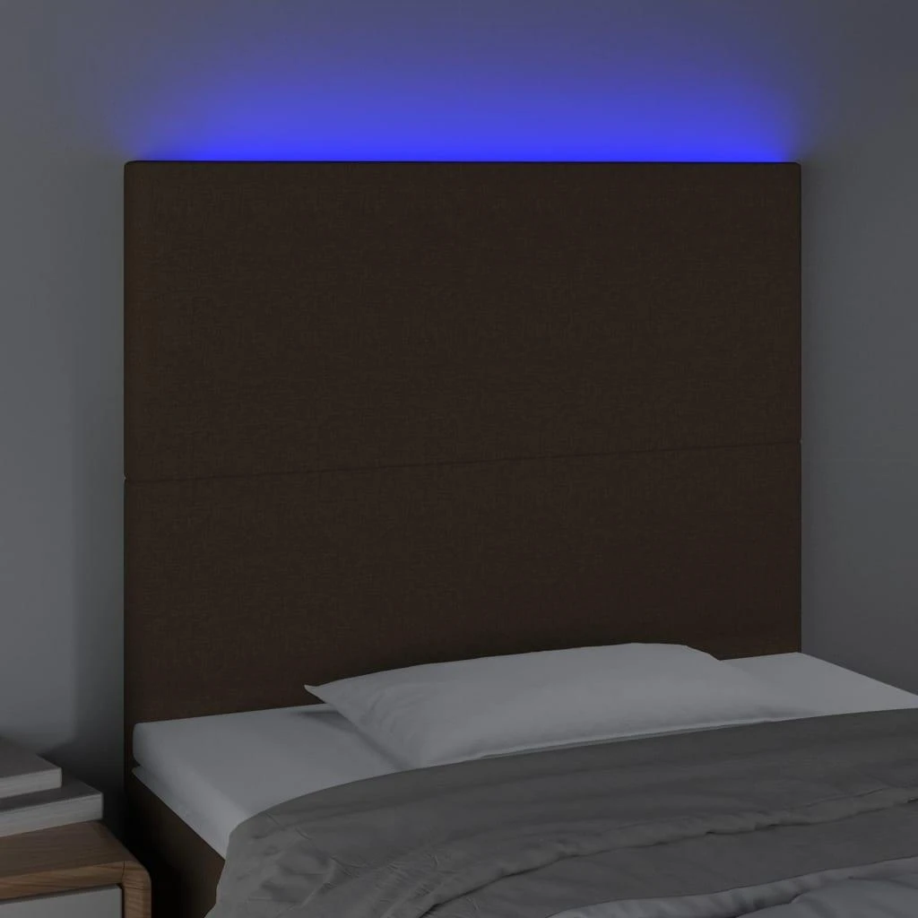 Galvūgalis su LED, tamsiai rudos spalvos, 90x5x118/128cm