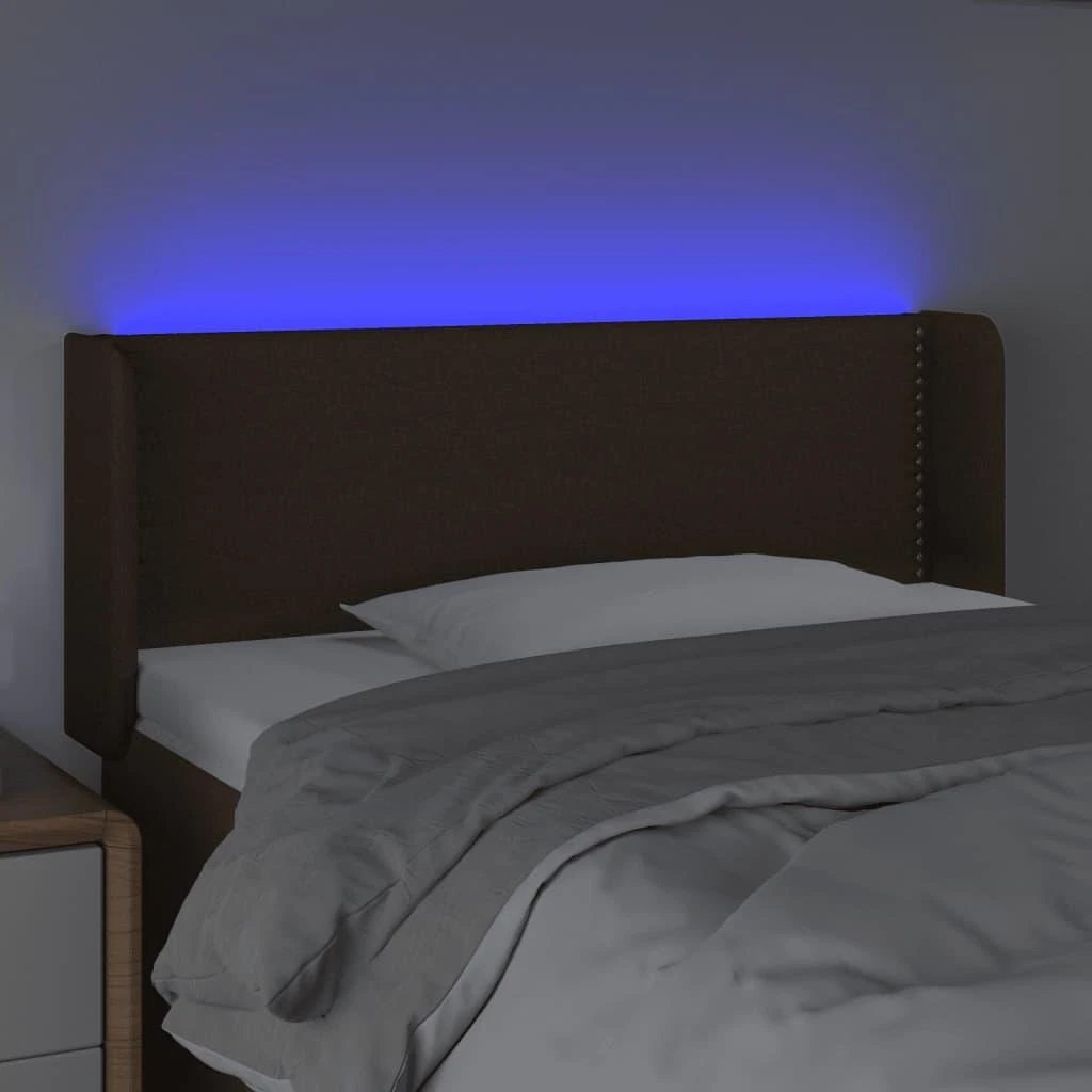 Galvūgalis su LED, tamsiai rudos spalvos, 103x16x78/88cm