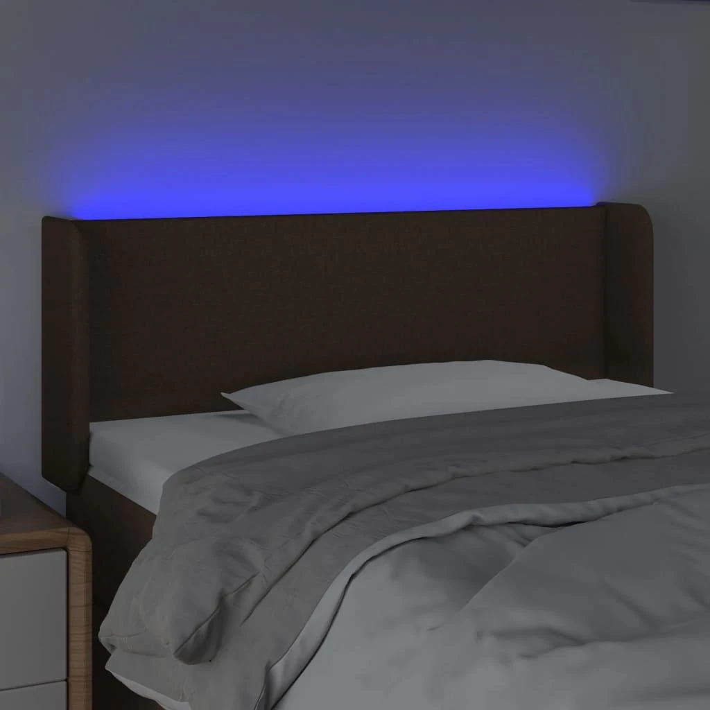 Galvūgalis su LED, tamsiai rudos spalvos, 93x16x78/88cm