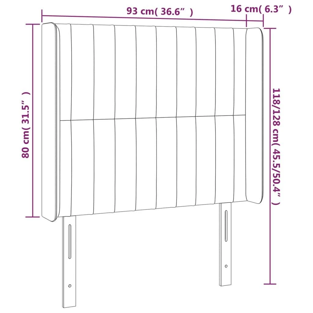 Galvūgalis su LED, tamsiai rudos spalvos, 93x16x118/128cm