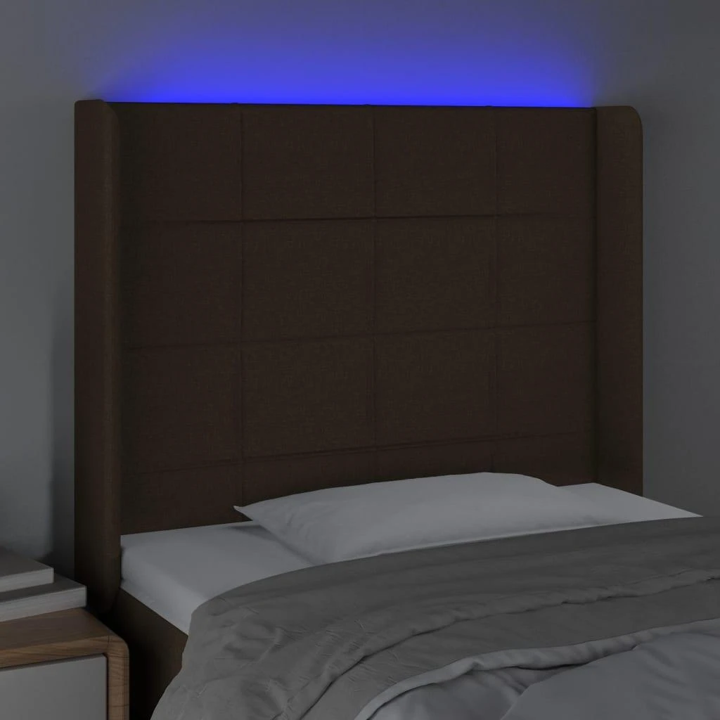 Galvūgalis su LED, tamsiai rudos spalvos, 83x16x118/128cm