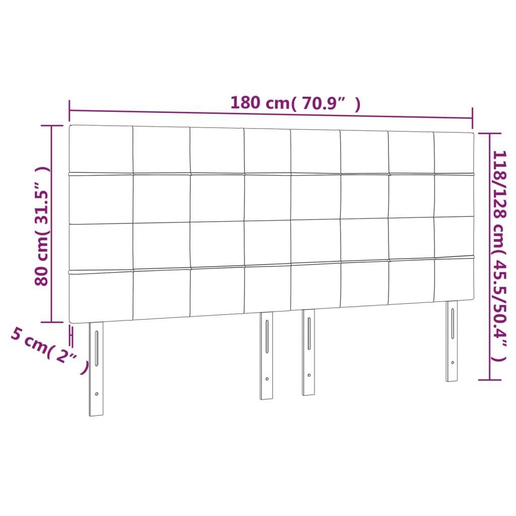 Galvūgalis su LED, tamsiai rudos spalvos, 180x5x118/128cm