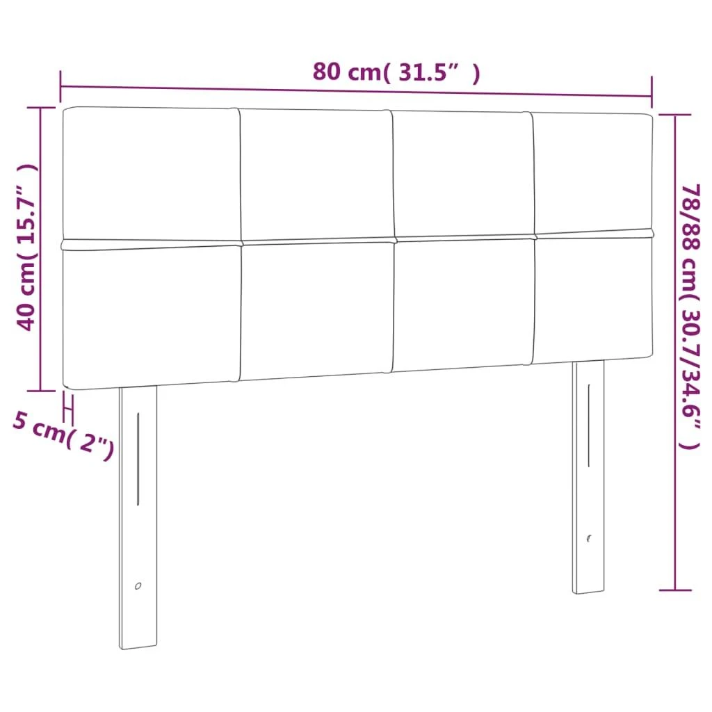 Galvūgalis su LED, tamsiai rudos spalvos, 80x5x78/88cm, audinys