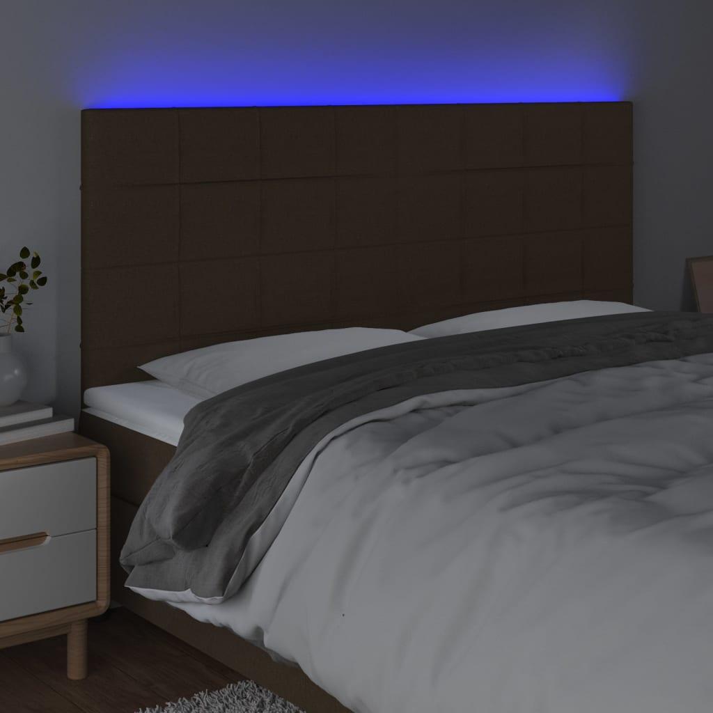 Galvūgalis su LED, tamsiai rudos spalvos, 160x5x118/128cm