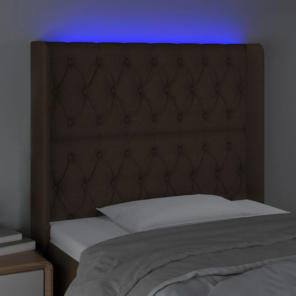 Galvūgalis su LED, tamsiai rudos spalvos, 103x16x118/128cm