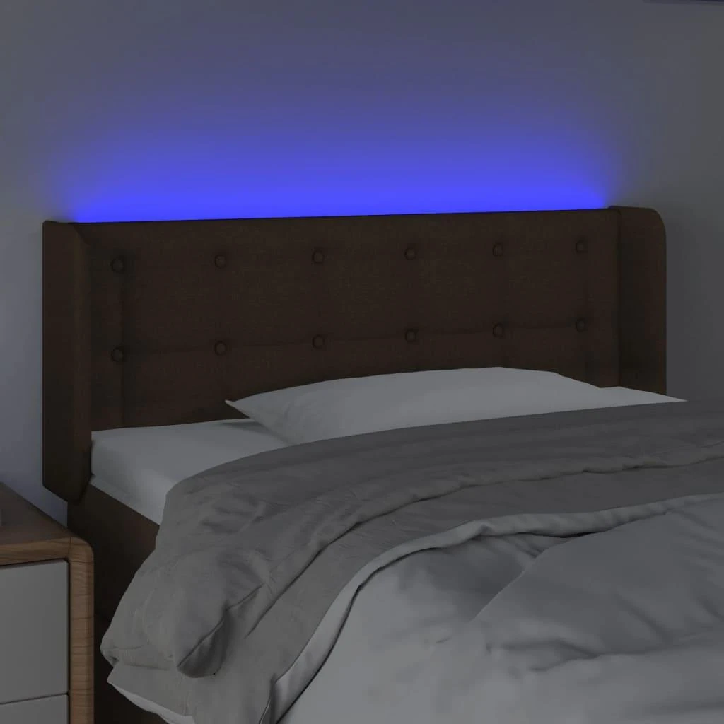 Galvūgalis su LED, tamsiai rudos spalvos, 93x16x78/88cm