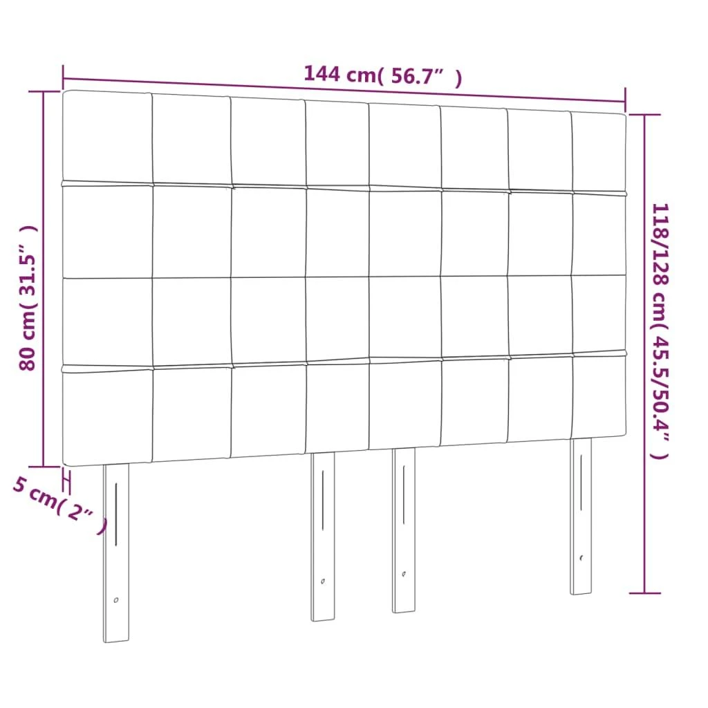 Galvūgalis su LED, tamsiai žalias, 144x5x118/128cm, aksomas