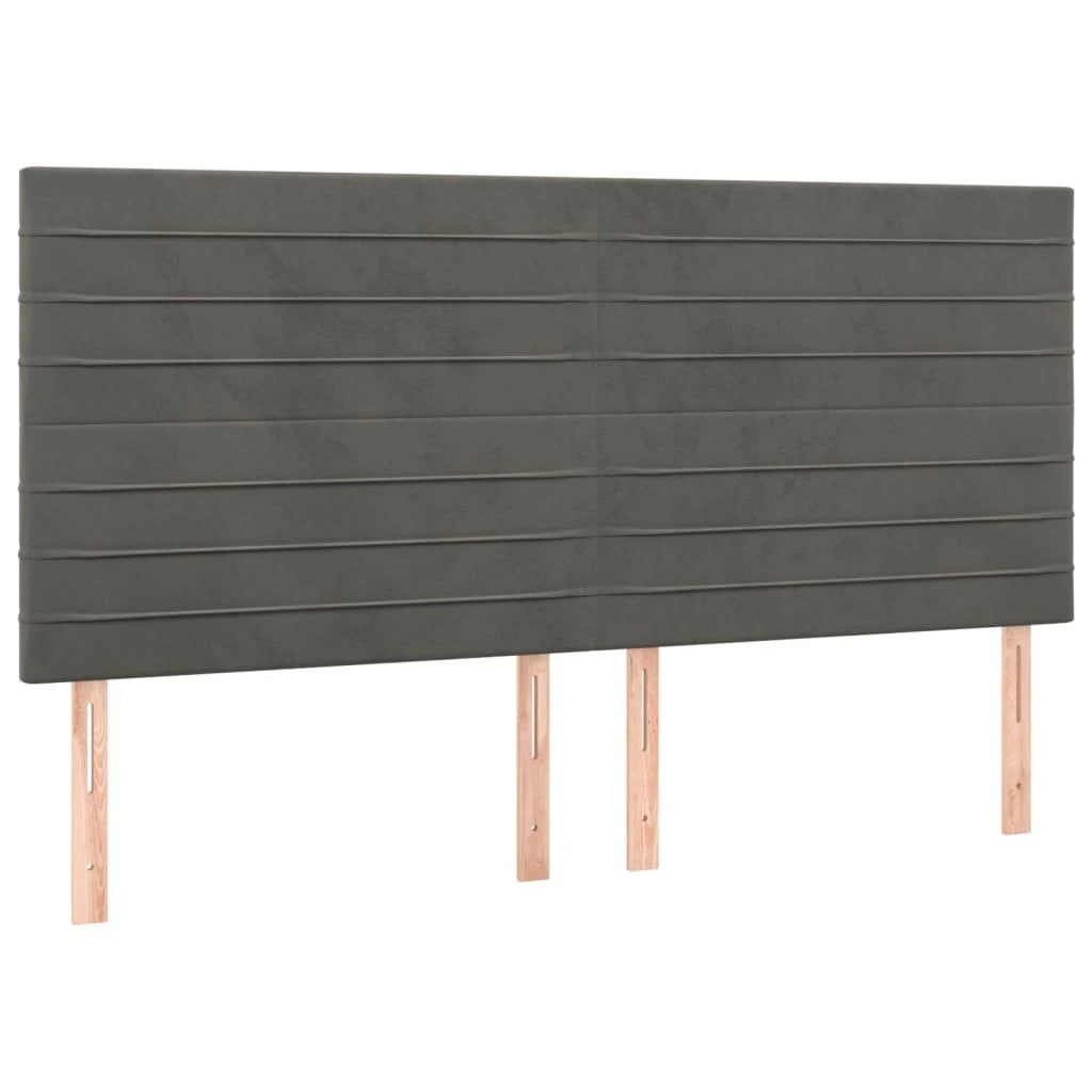 Galvūgalis su LED, tamsiai žalias, 160x5x118/128cm, aksomas