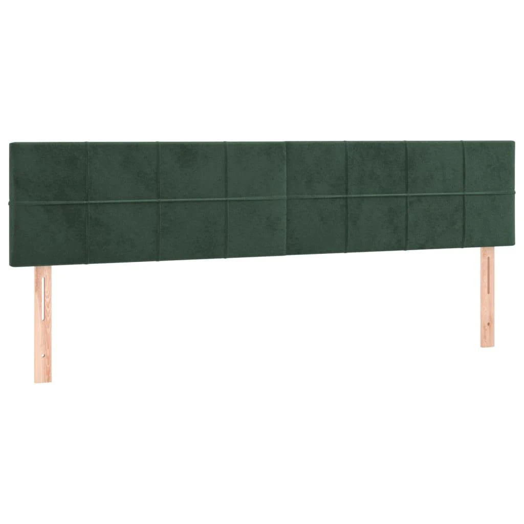 Galvūgalis su LED, tamsiai žalias, 160x5x78/88cm, aksomas