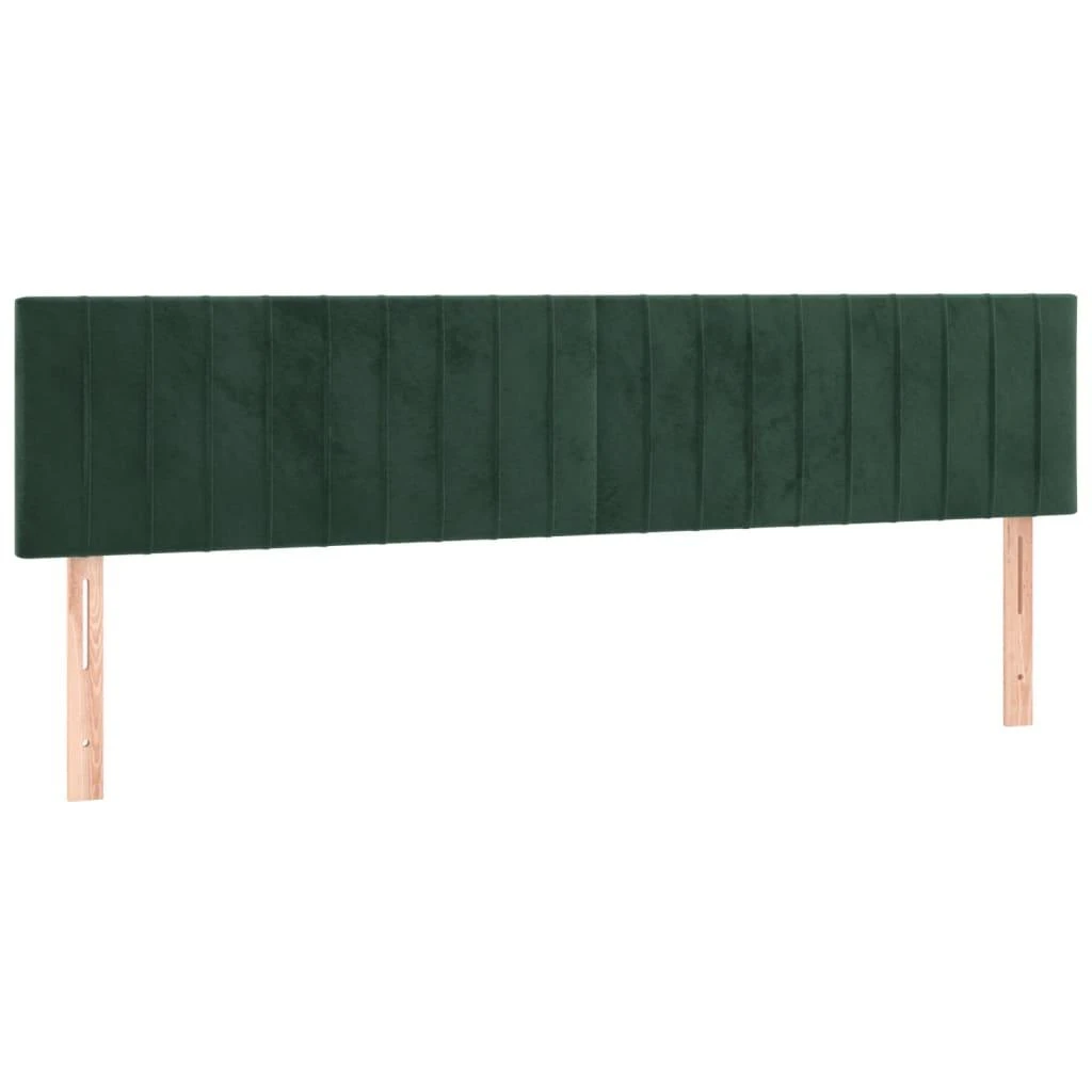 Galvūgalis su LED, tamsiai žalias, 180x5x78/88cm, aksomas