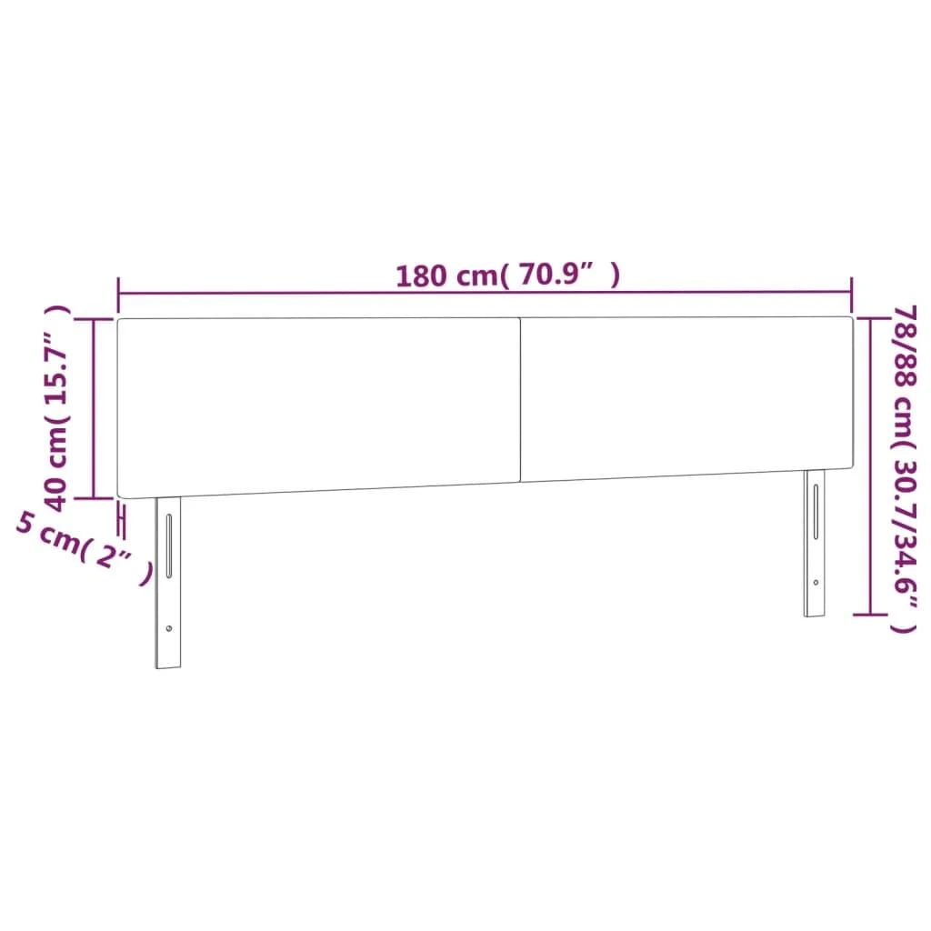 Galvūgalis su LED, tamsiai žalias, 180x5x78/88cm, aksomas