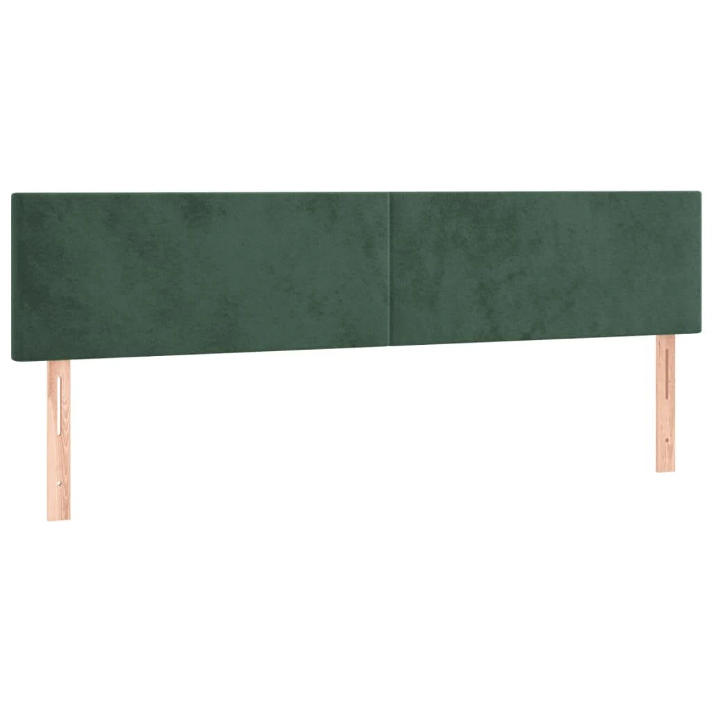 Galvūgalis su LED, tamsiai žalias, 200x5x78/88cm, aksomas