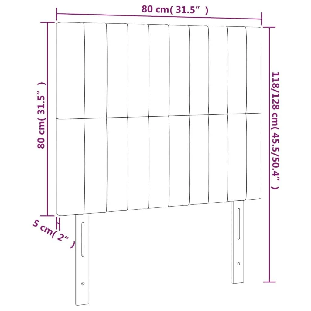 Galvūgalis su LED, tamsiai žalias, 80x5x118/128cm, aksomas