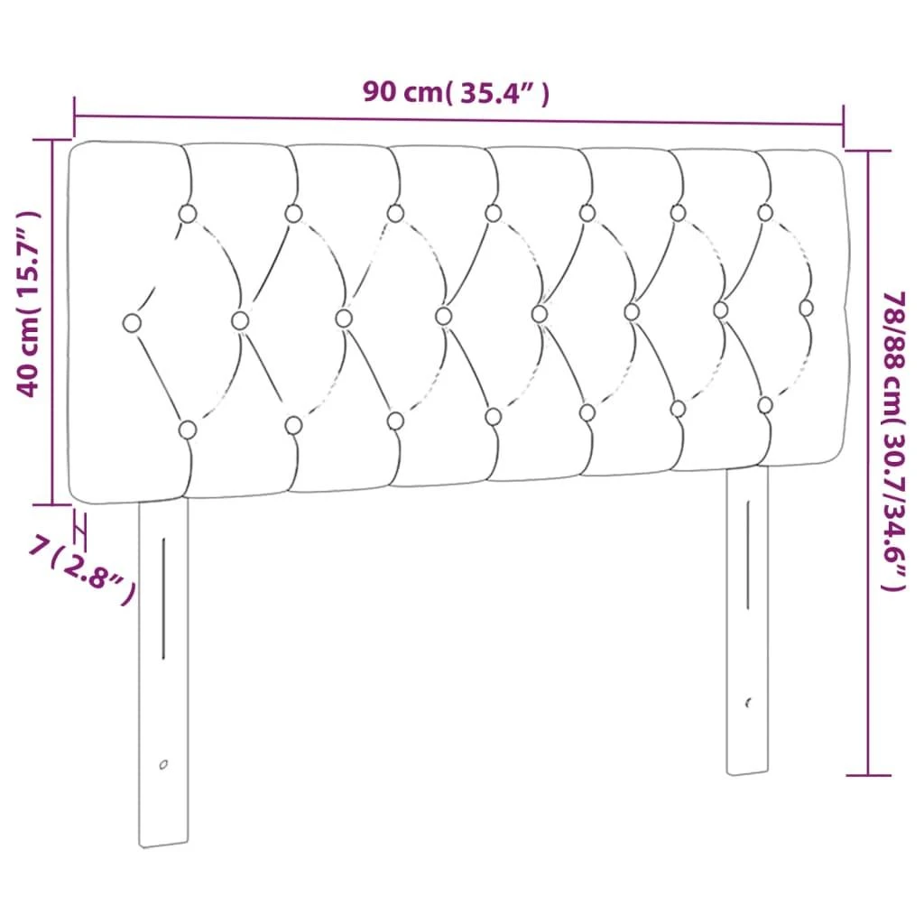 Galvūgalis su LED, tamsiai žalias, 90x7x78/88cm, aksomas