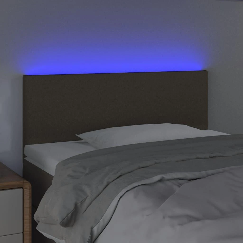 Galvūgalis su LED, taupe spalvos, 100x5x78/88cm, audinys