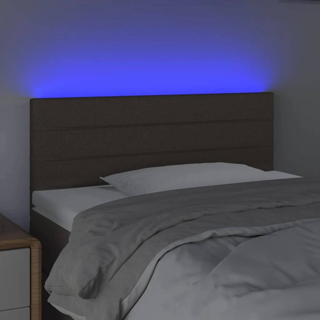 Galvūgalis su LED, taupe spalvos, 100x5x78/88cm, audinys