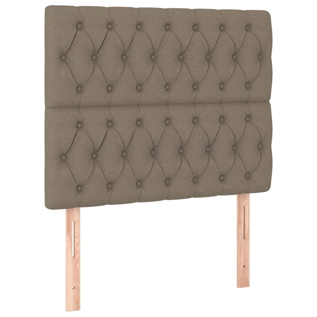 Galvūgalis su LED, taupe spalvos, 100x7x118/128cm, audinys