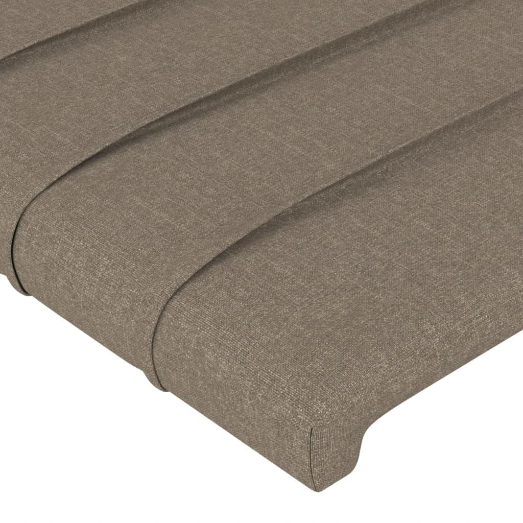 Galvūgalis su LED, taupe spalvos, 144x5x118/128cm, audinys