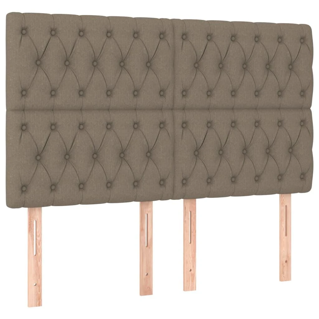 Galvūgalis su LED, taupe spalvos, 144x7x118/128cm, audinys