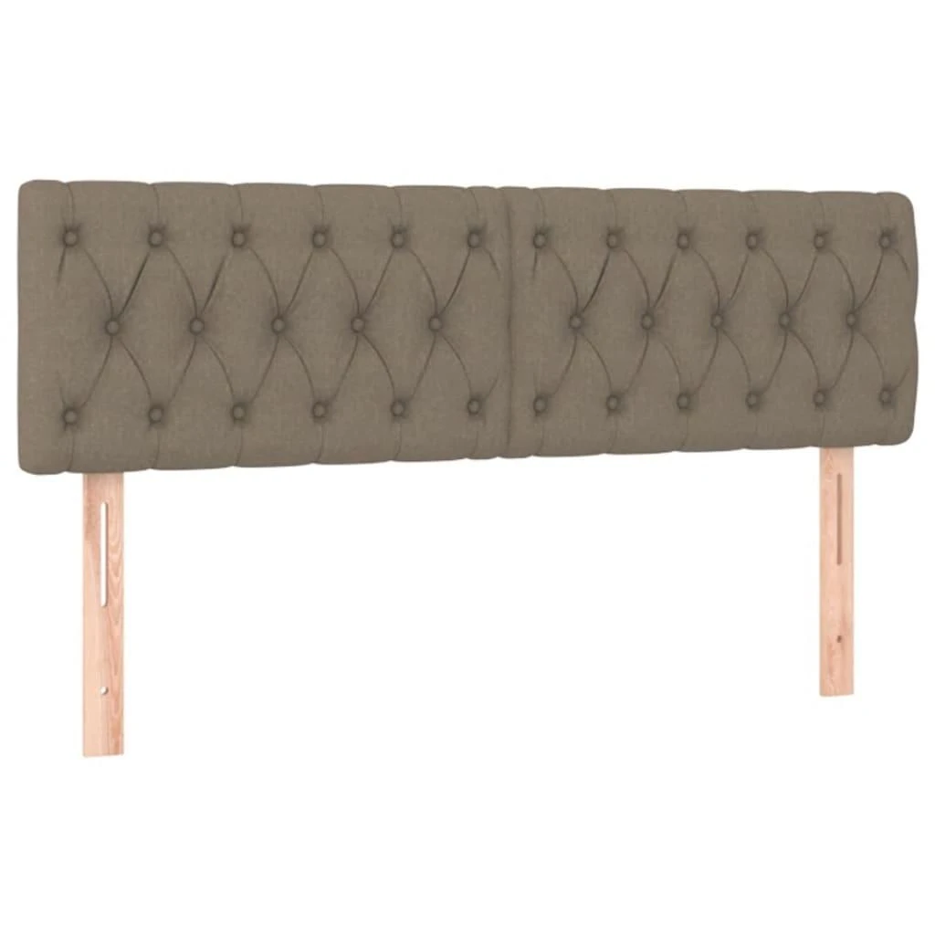 Galvūgalis su LED, taupe spalvos, 144x7x78/88cm, audinys