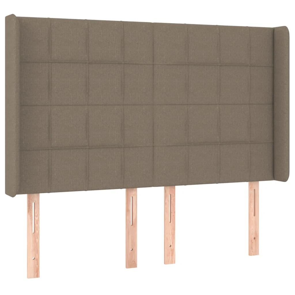 Galvūgalis su LED, taupe spalvos, 147x16x118/128cm, audinys