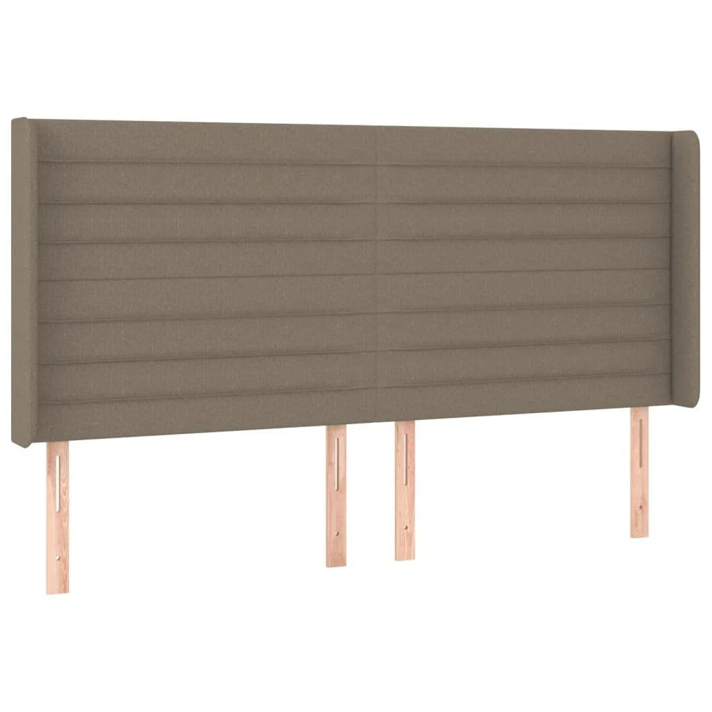 Galvūgalis su LED, taupe spalvos, 163x16x118/128cm, audinys