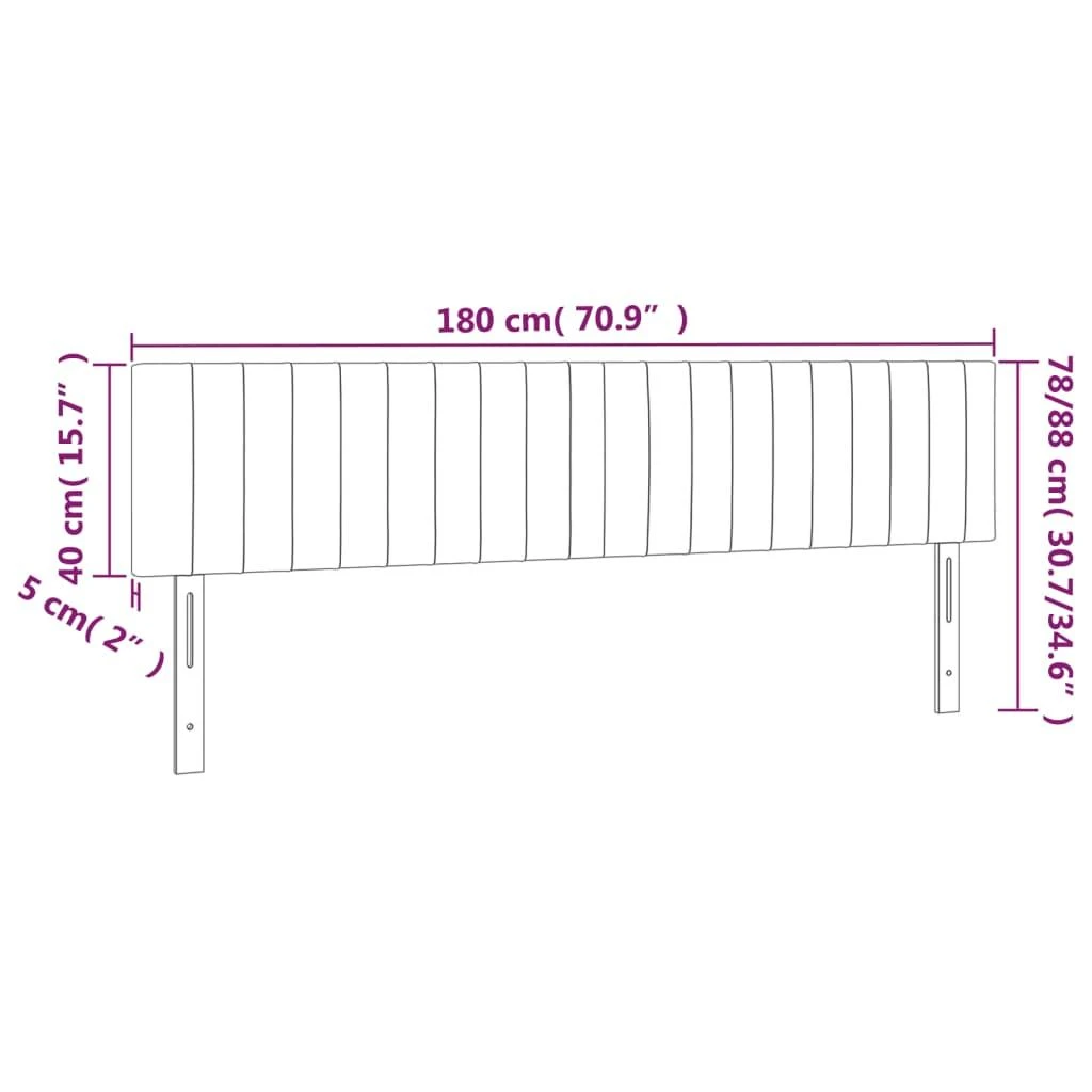 Galvūgalis su LED, taupe spalvos, 180x5x78/88cm, audinys