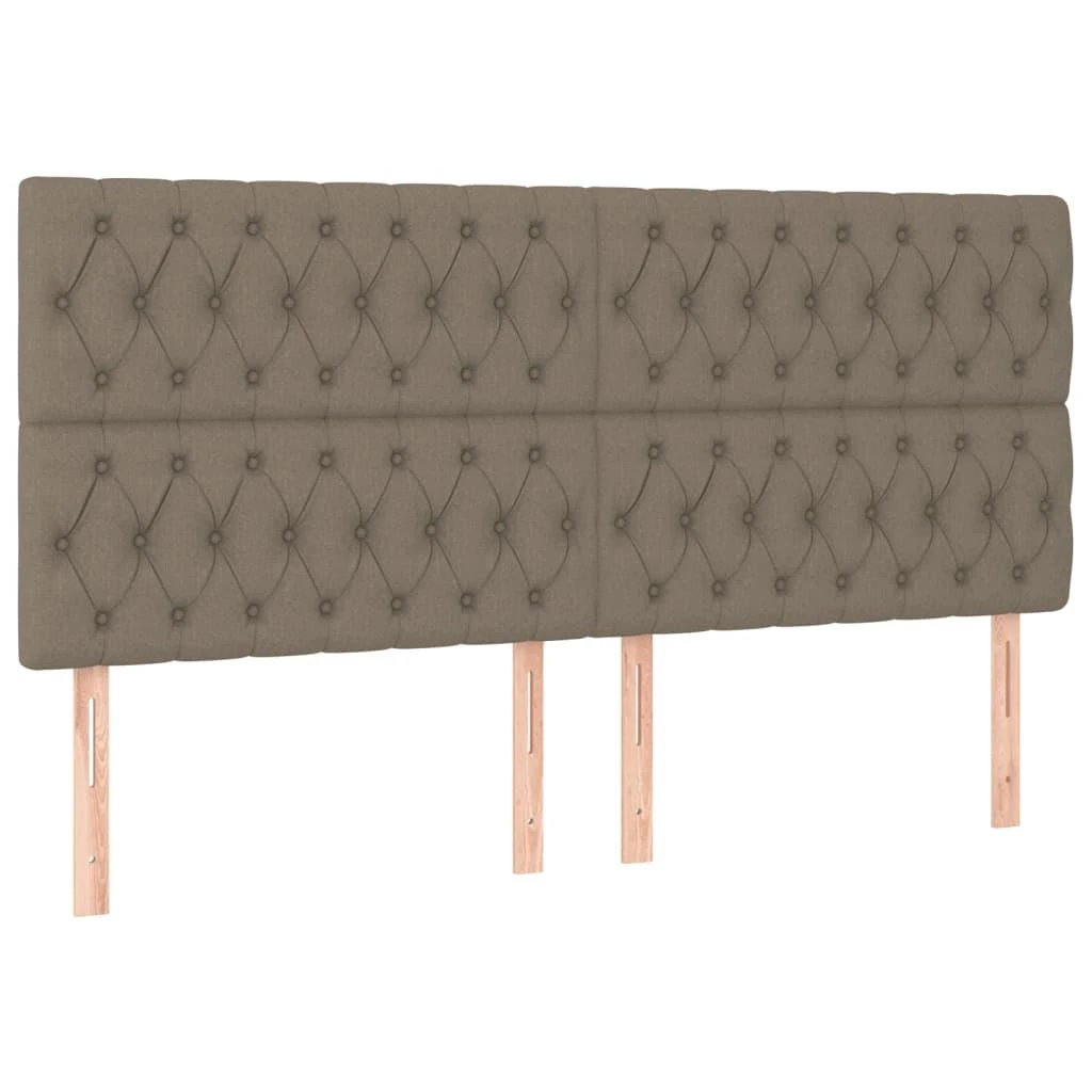 Galvūgalis su LED, taupe spalvos, 180x7x118/128cm, audinys