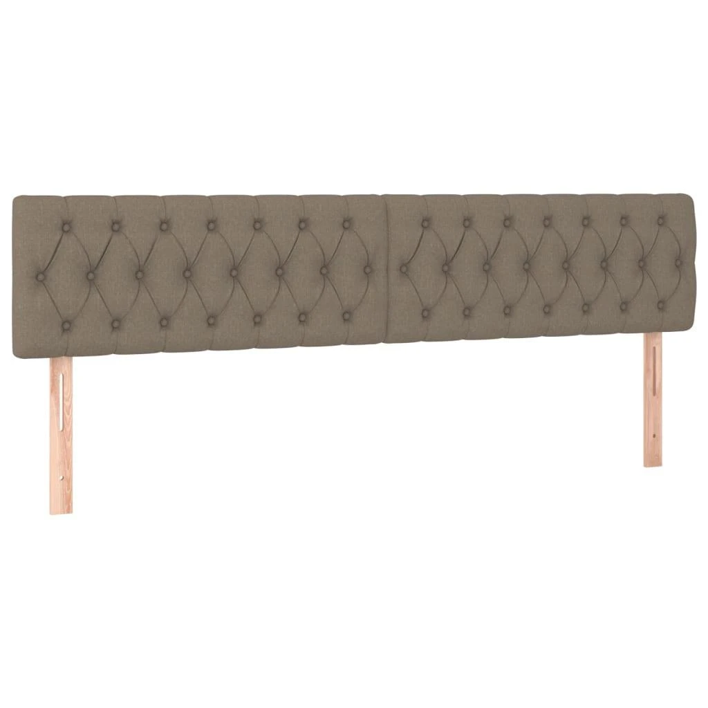 Galvūgalis su LED, taupe spalvos, 180x7x78/88cm, audinys