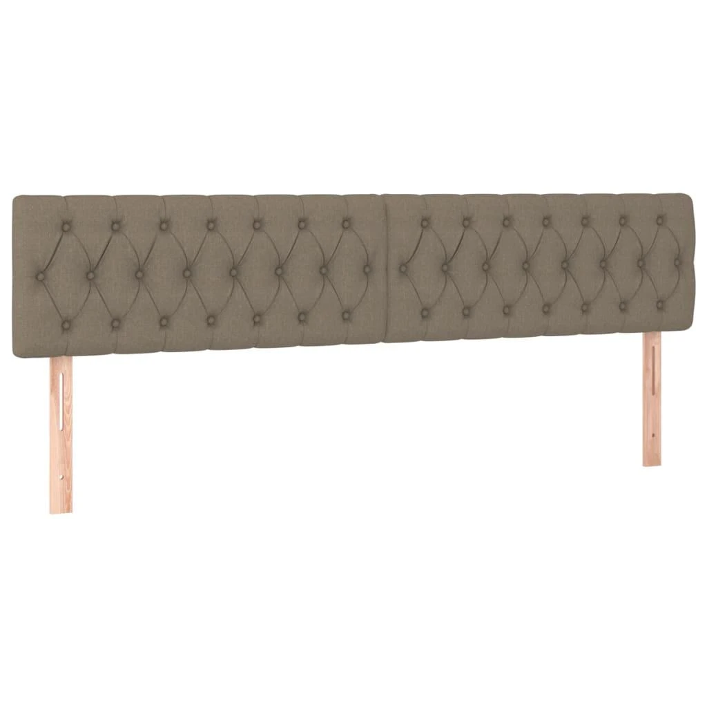 Galvūgalis su LED, taupe spalvos, 200x7x78/88cm, audinys