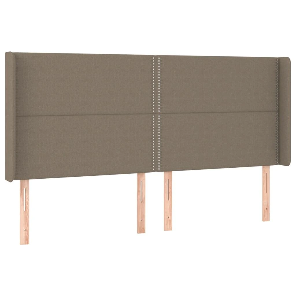 Galvūgalis su LED, taupe spalvos, 203x16x118/128cm, audinys
