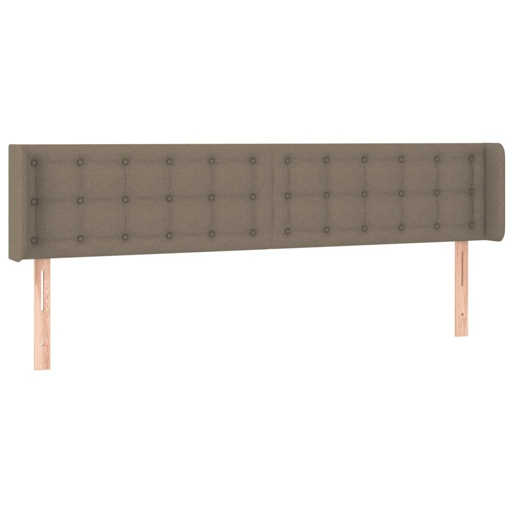 Galvūgalis su LED, taupe spalvos, 203x16x78/88cm, audinys