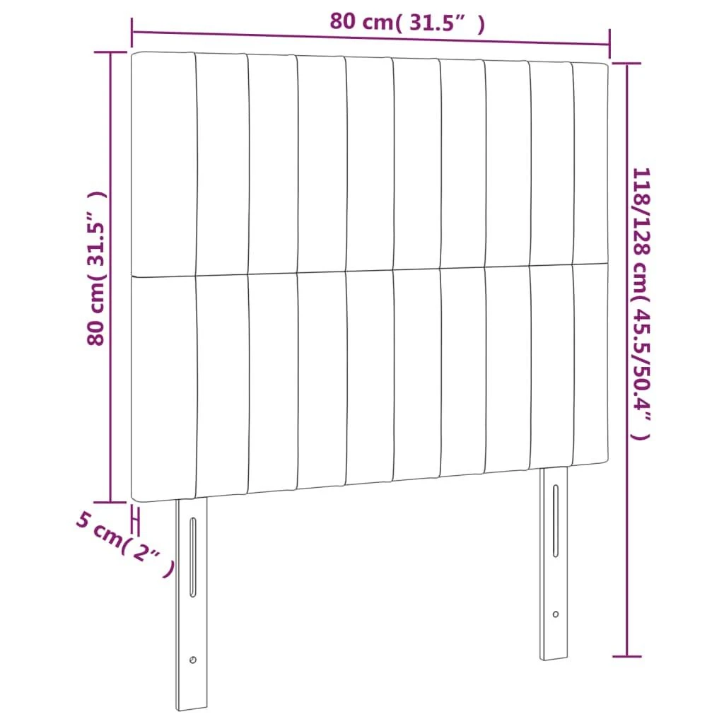 Galvūgalis su LED, taupe spalvos, 80x5x118/128cm, audinys