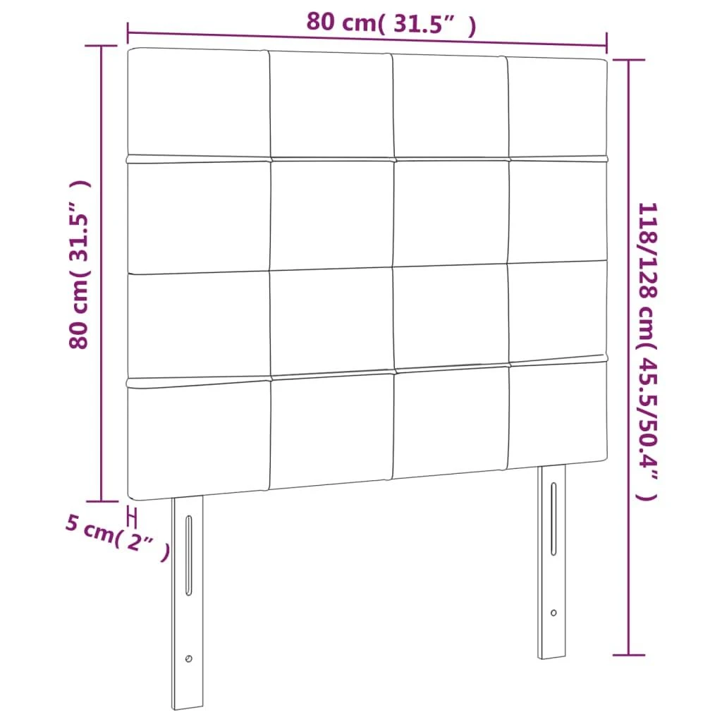 Galvūgalis su LED, taupe spalvos, 80x5x118/128cm, audinys