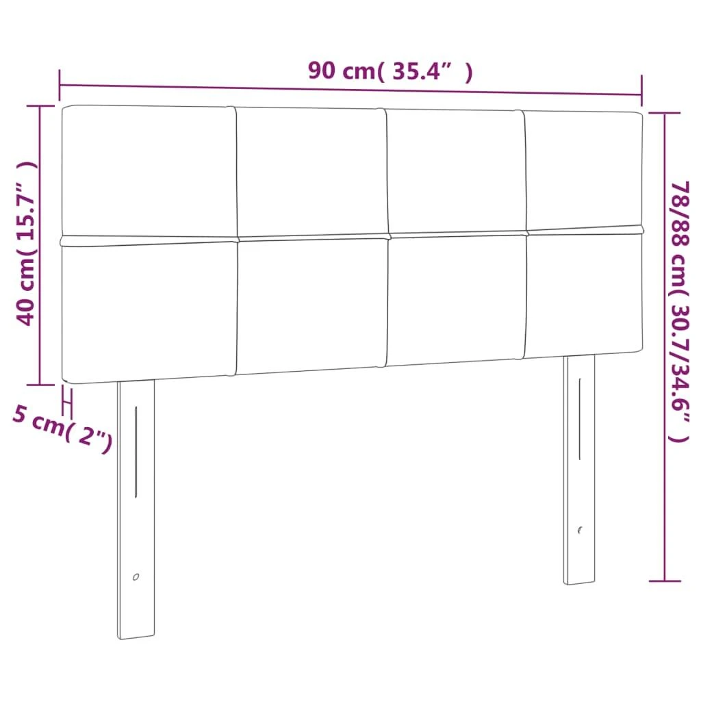 Galvūgalis su LED, taupe spalvos, 90x5x78/88cm, audinys