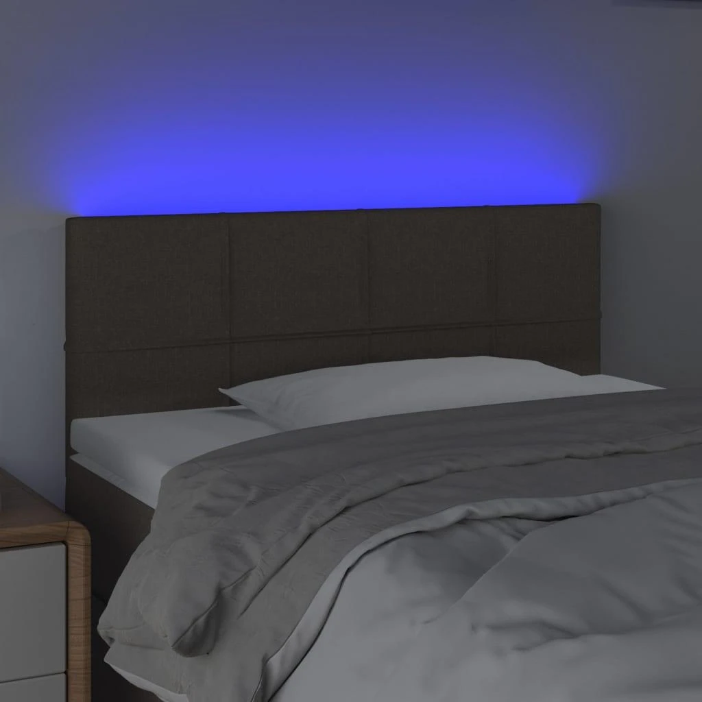 Galvūgalis su LED, taupe spalvos, 90x5x78/88cm, audinys