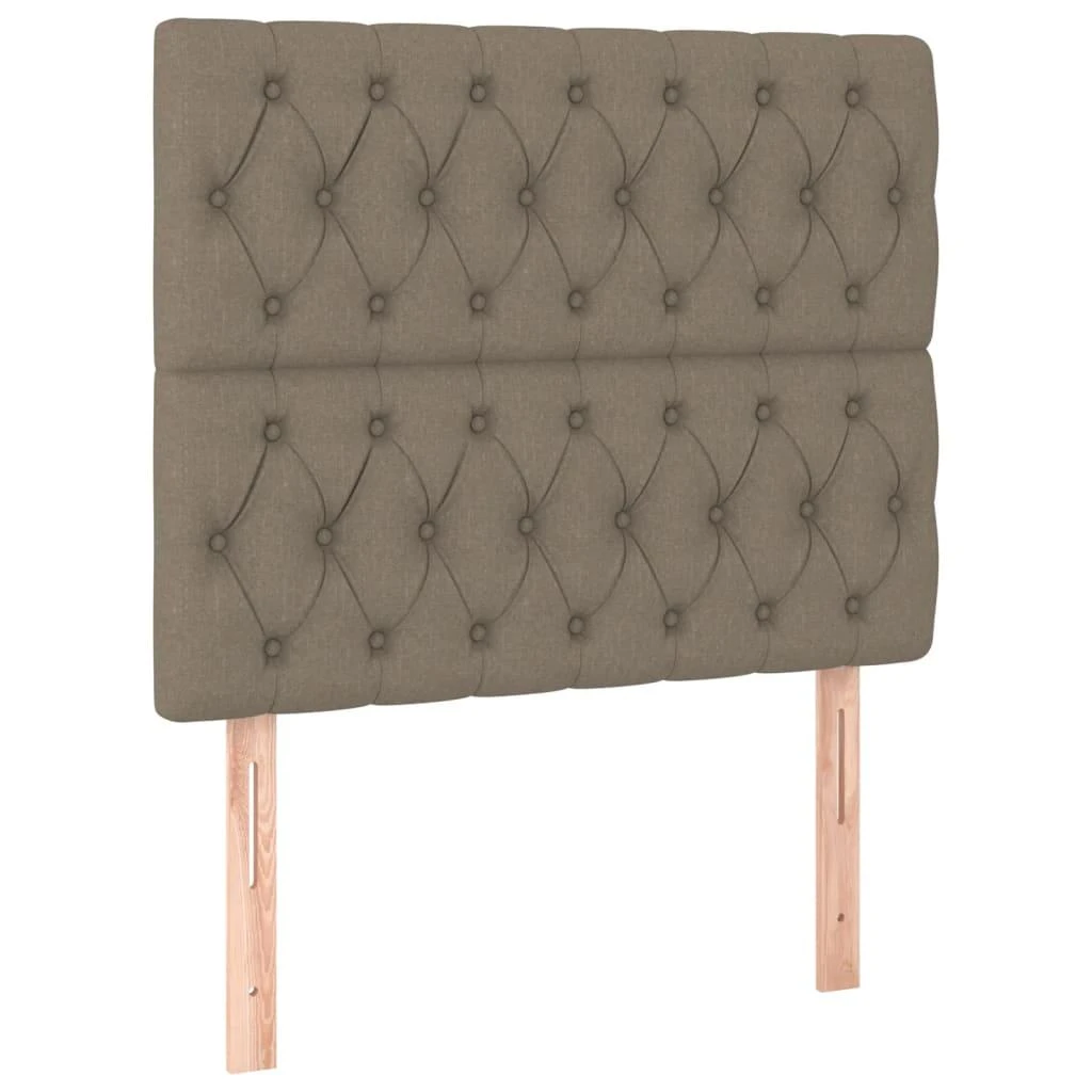 Galvūgalis su LED, taupe spalvos, 90x7x118/128cm, audinys